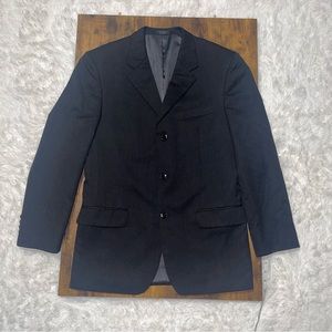 Mens 44R Blazer Black Wool Jones New York Collection Suit Jacket Blazer Work